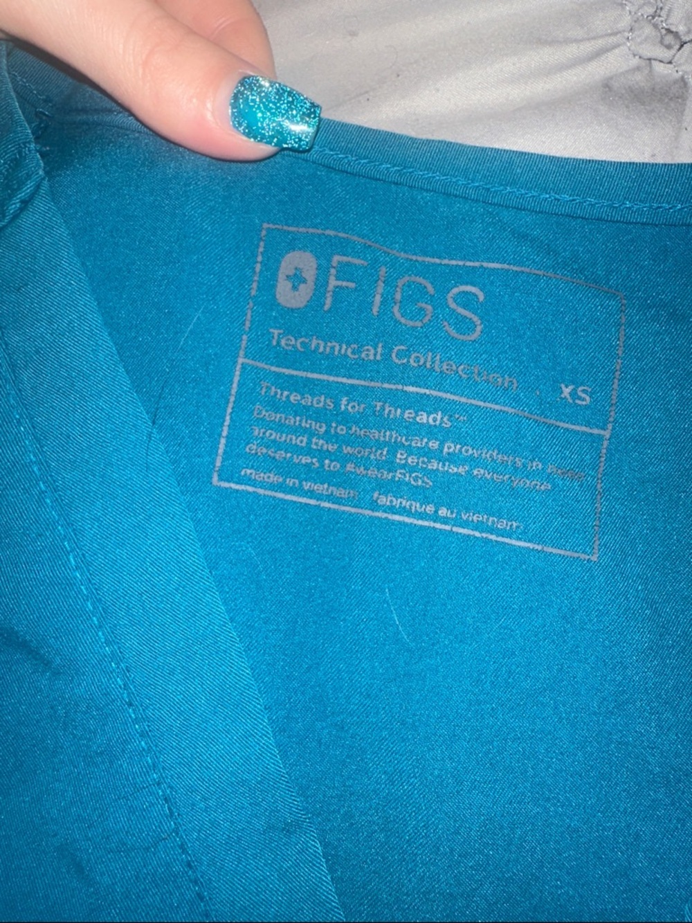 Figs Teal Scrub Top - Technical Collection